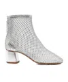 Forte Forte Strass Mesh Chic Anckle Boots In White