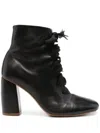 Forte Forte 90mm Lace-up Boots In Black