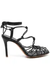 Forte Forte Lace-up High Heel Sandals In Black