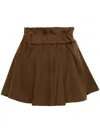Forte Forte Heavy Cotton Blend Mini Skirt In Brown