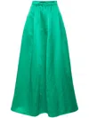 Forte Forte A-line Satin Maxi Skirt In Green