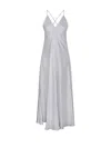 Forte Forte A-line Silver Silk Maxi Dress With Spaghetti Strap
