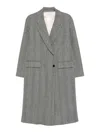 Forte Forte Herringbone Pattern Coat Flap Pockets In Gray