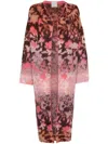 Forte Forte Abstract-pattern Cardi-coat In Pink