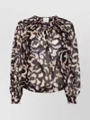 Forte Forte Abstract-print Semi-sheer Blouse