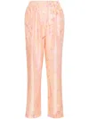 Forte Forte Hose Aus Seide Mit Abstraktem Print In Rosa