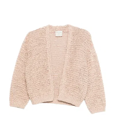 Forte Forte Alba Chamois Tape Cardigan In Brown