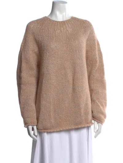 Pre-owned Forte Forte Alpaca Crew Neck Sweater In Pink