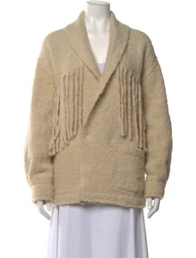Pre-owned Forte Forte Alpaca Open Front Sweater In Neutrals