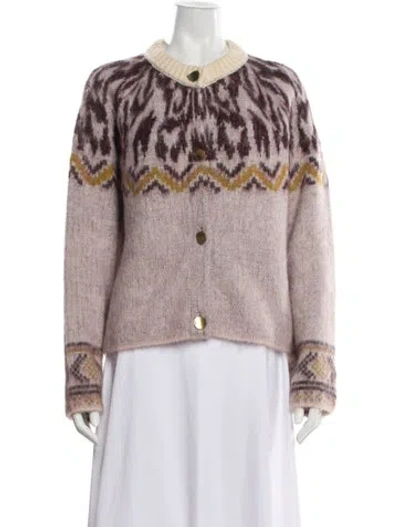Pre-owned Forte Forte Alpaca Printed Sweater In Pink