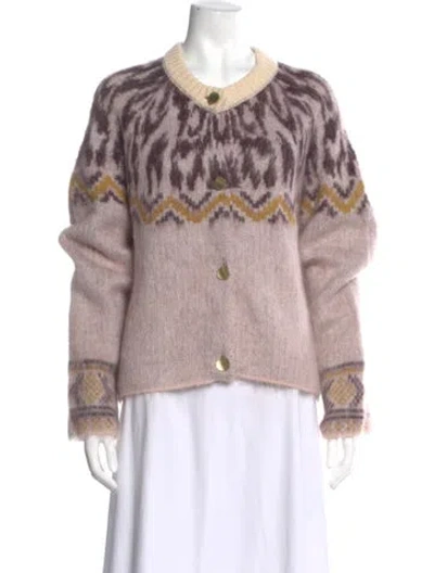 Pre-owned Forte Forte Alpaca Printed Sweater In Pink