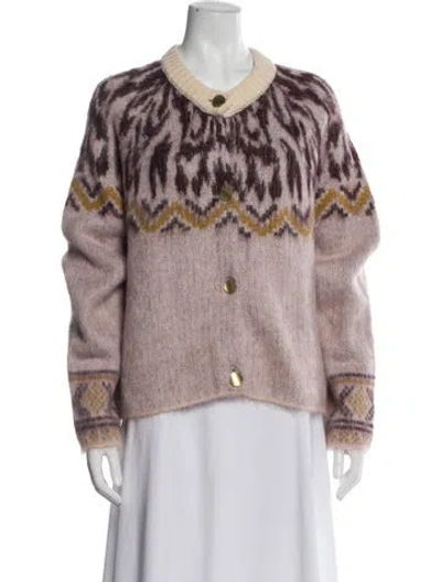 Pre-owned Forte Forte Alpaca Printed Sweater In Pink