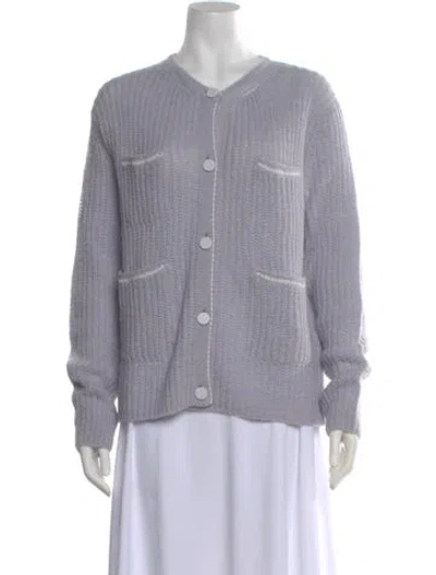 Pre-owned Forte Forte Alpaca V-neck Sweater W/ Tags In Purple