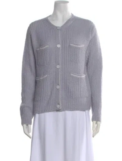 Pre-owned Forte Forte Alpaca V-neck Sweater W/ Tags In Purple