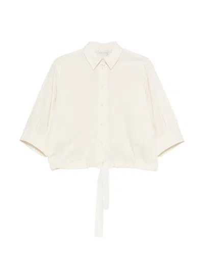 Forte Forte Ambra Cotton Popline Half Shirt In Multi