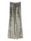 Forte Forte Animal-patterned Wide-leg Trousers In Gray