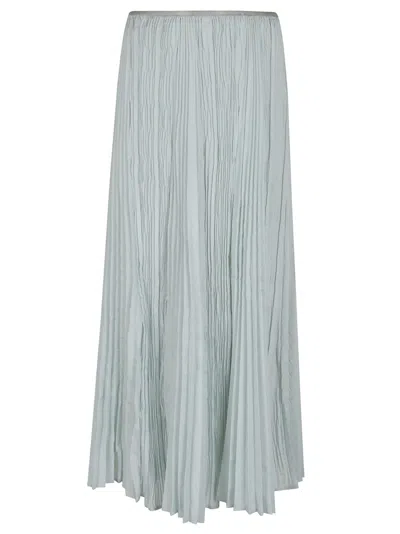FORTE FORTE FORTE FORTE AQUA BLUE ECOVISCOSE PLEATED A-LINE SKIRT