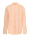 Forte Forte Sheer Silk Voile Mandarin Collar Blouse In Nude