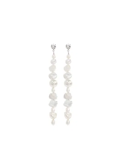 Forte Forte Baroque-pearl Crystal Earrings In Neutral