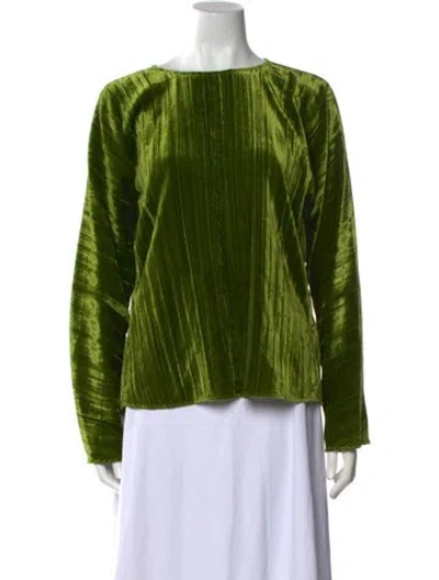 Pre-owned Forte Forte Bateau Neckline Long Sleeve Blouse W/ Tags In Green