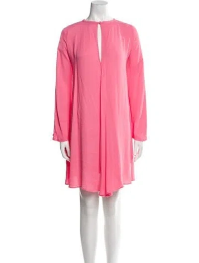 Pre-owned Forte Forte Bateau Neckline Mini Dress In Pink