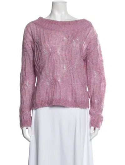 Pre-owned Forte Forte Bateau Neckline Sweater In Purple