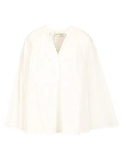 Forte Forte Bci Cotton Popline Bohemian Shirt In White