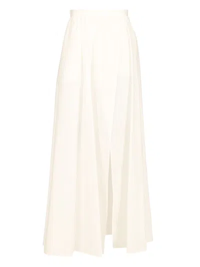 Forte Forte Bci Cotton Popline Long Skirt In White