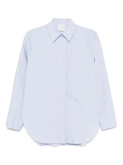 Forte Forte Bci Cotton Popline Oversized Mascul In Blue