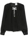 FORTE FORTE BEAD-EMBELLISHED BLOUSE