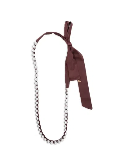 Forte Forte Beaded Necklace In Brown