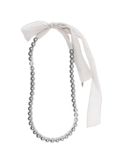 Forte Forte Beaded-embellishment Necklace In Metallic