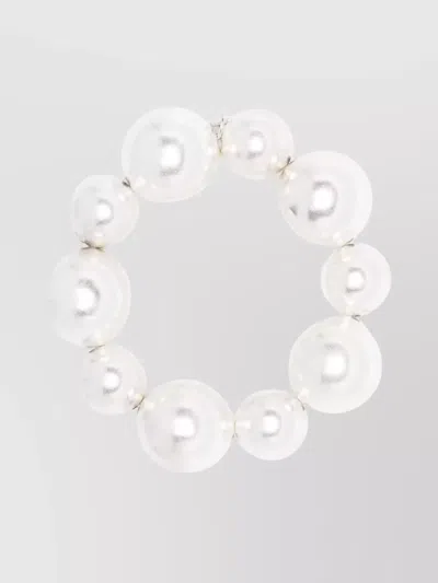 Forte Forte Beads Bracelet Elasticated Trim In Silver