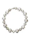 Forte Forte Metallic Beaded Necklace With Rear Closure In Metallic