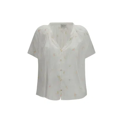 Forte Forte Beige Cotton Pattern Shirt In White