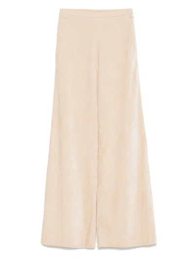 FORTE FORTE BEIGE HIGH-WAISTED TROUSERS