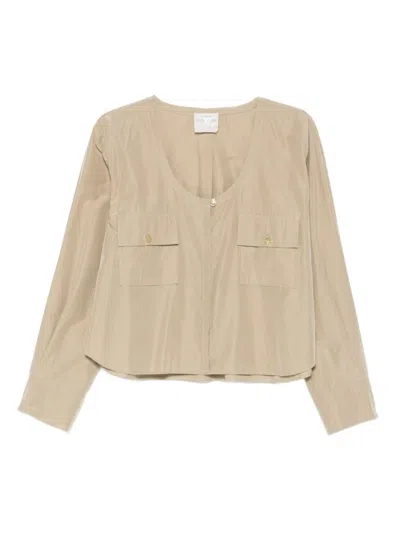 Forte Forte Beige Scoop Neck Shirt
