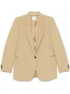 Forte Forte Single-breasted Blazer Jacket In Beige