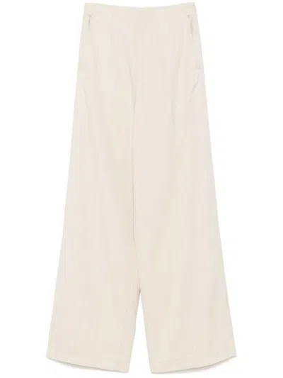 FORTE FORTE BEIGE WIDE-LEG TROUSERS