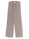 Forte Forte Women Lurex Wide-leg Trousers In Brown