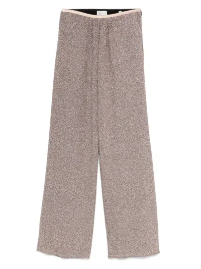 FORTE FORTE BEIGE WIDE-LEG TROUSERS