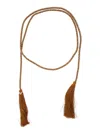 Forte Forte Tie-around Braided Tassel Belt In Brown
