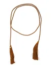 Forte Forte Tie-around Braided Tassel Belt In Brown
