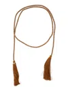 Forte Forte Tie-around Braided Tassel Belt In Brown