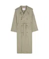 Forte Forte Belted Double-breasted Coat In Nude