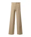 Forte Forte Soft Twill Wide Leg Trousers In Beige