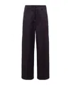 Forte Forte Straight-leg Cotton-blend Trousers In Black