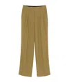 Forte Forte Pleated Wide-leg Trousers With High Waist In Brown