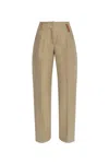 Forte Forte Belt Loop Casual Pants In Neutral