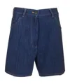 Forte Forte Belt-loop Denim Shorts In Blue